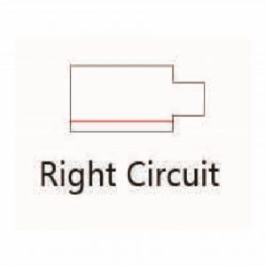 Led Railverlichting - Power connector - Rechts - Zwart