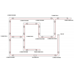 Led Railverlichting - Einddop rail - Zwart